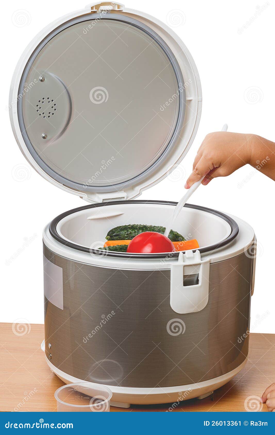 Electric Pressure Cooker and the Child Stock Image Image of steamer, domestic 26013361