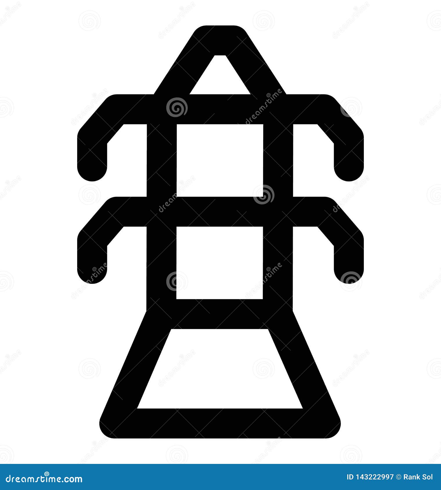 electric pylon bold line icon which can easily modify or edit and color as well