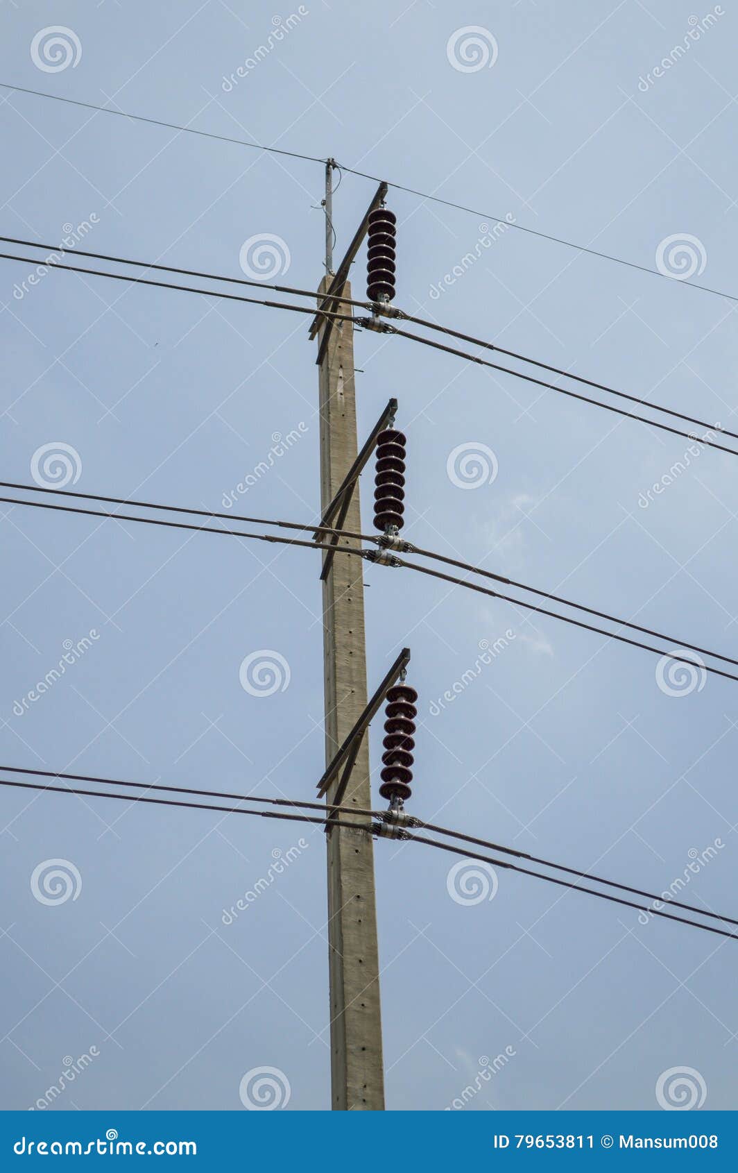 Electric pylon stock image. Image of dangerous, volt 79653811