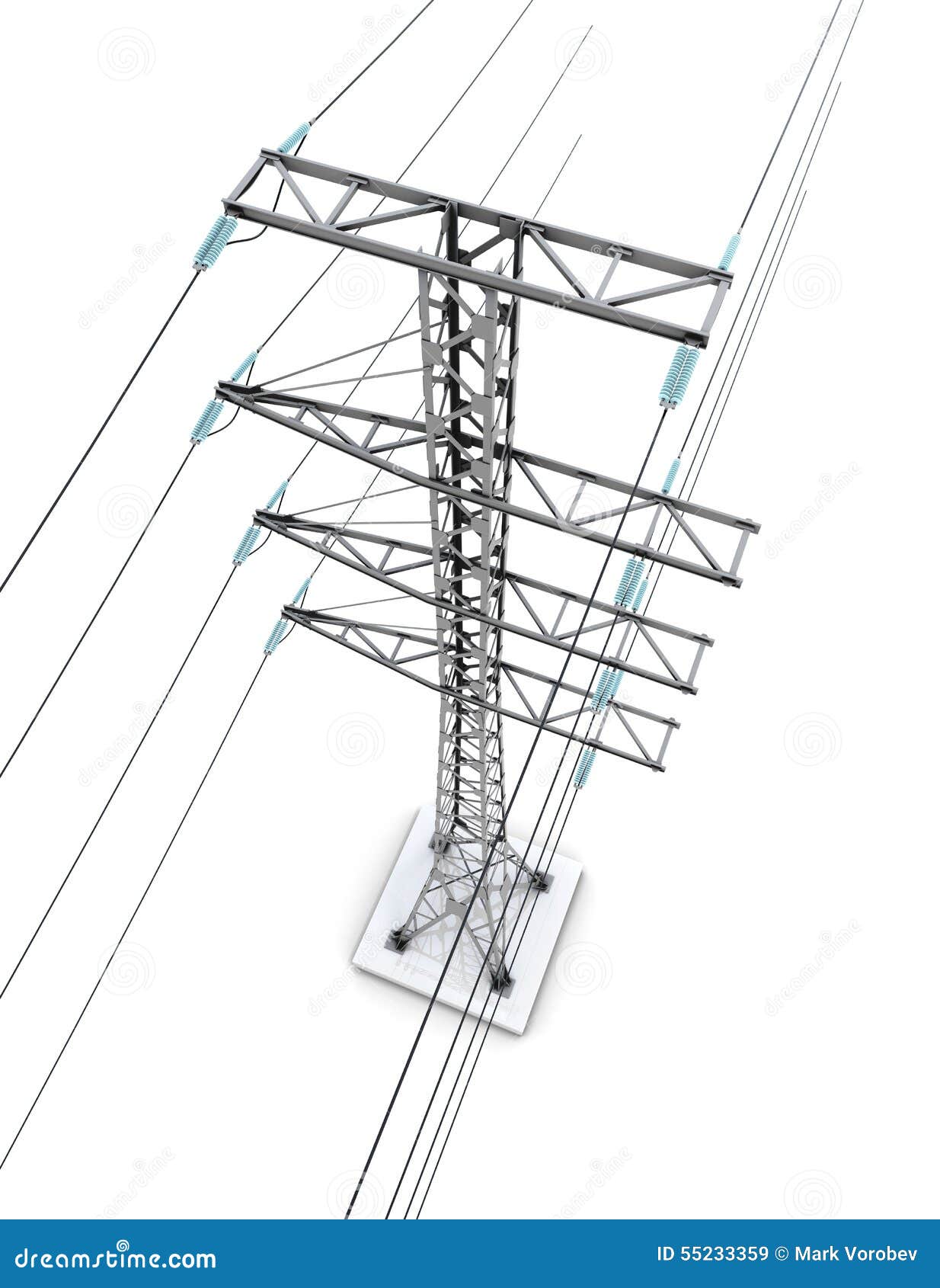 Electric pylons stock illustration. Illustration of electric 55233359