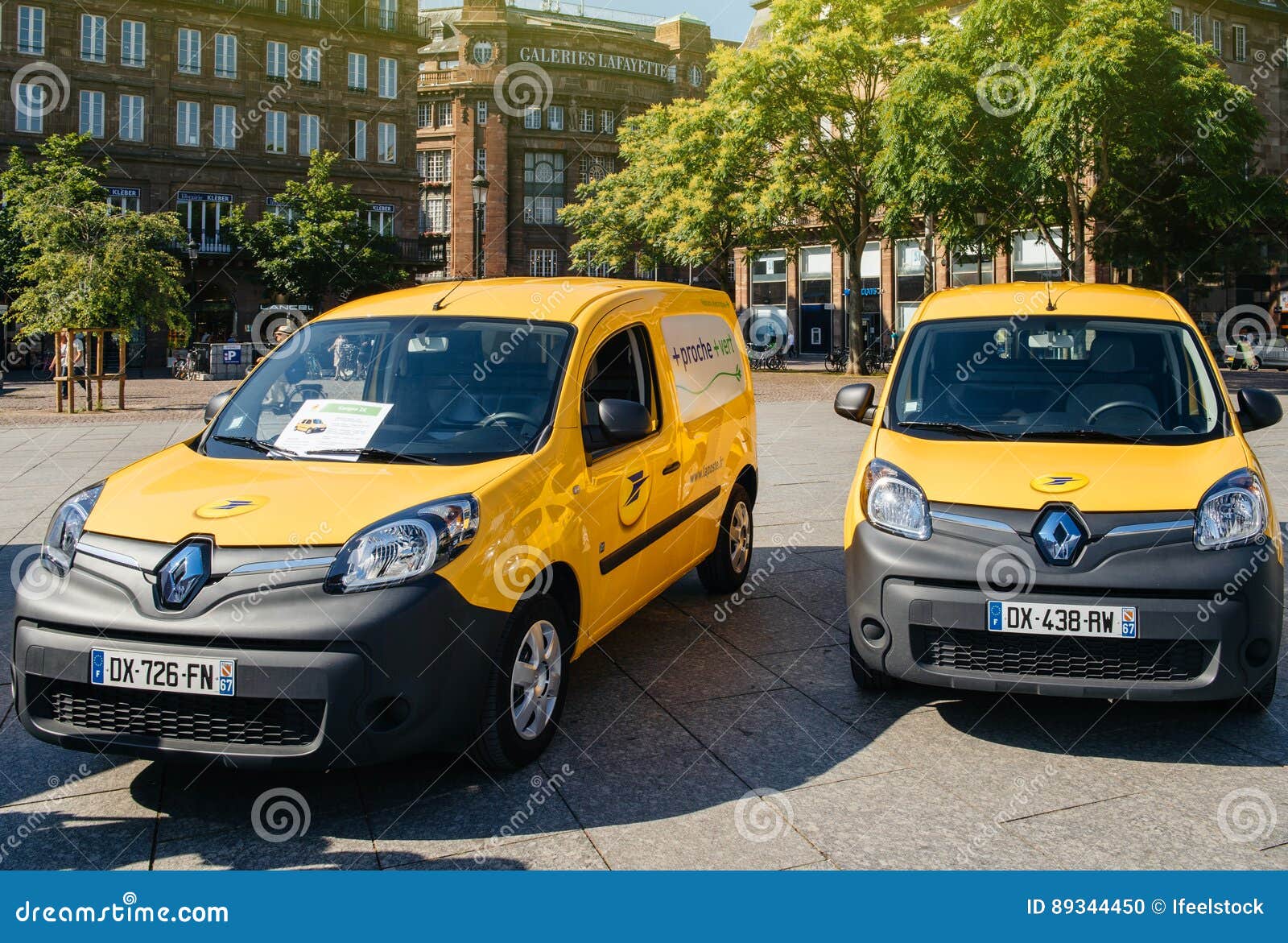 Electric Renault La Poste Vans In Place Kleber Editorial Image ...