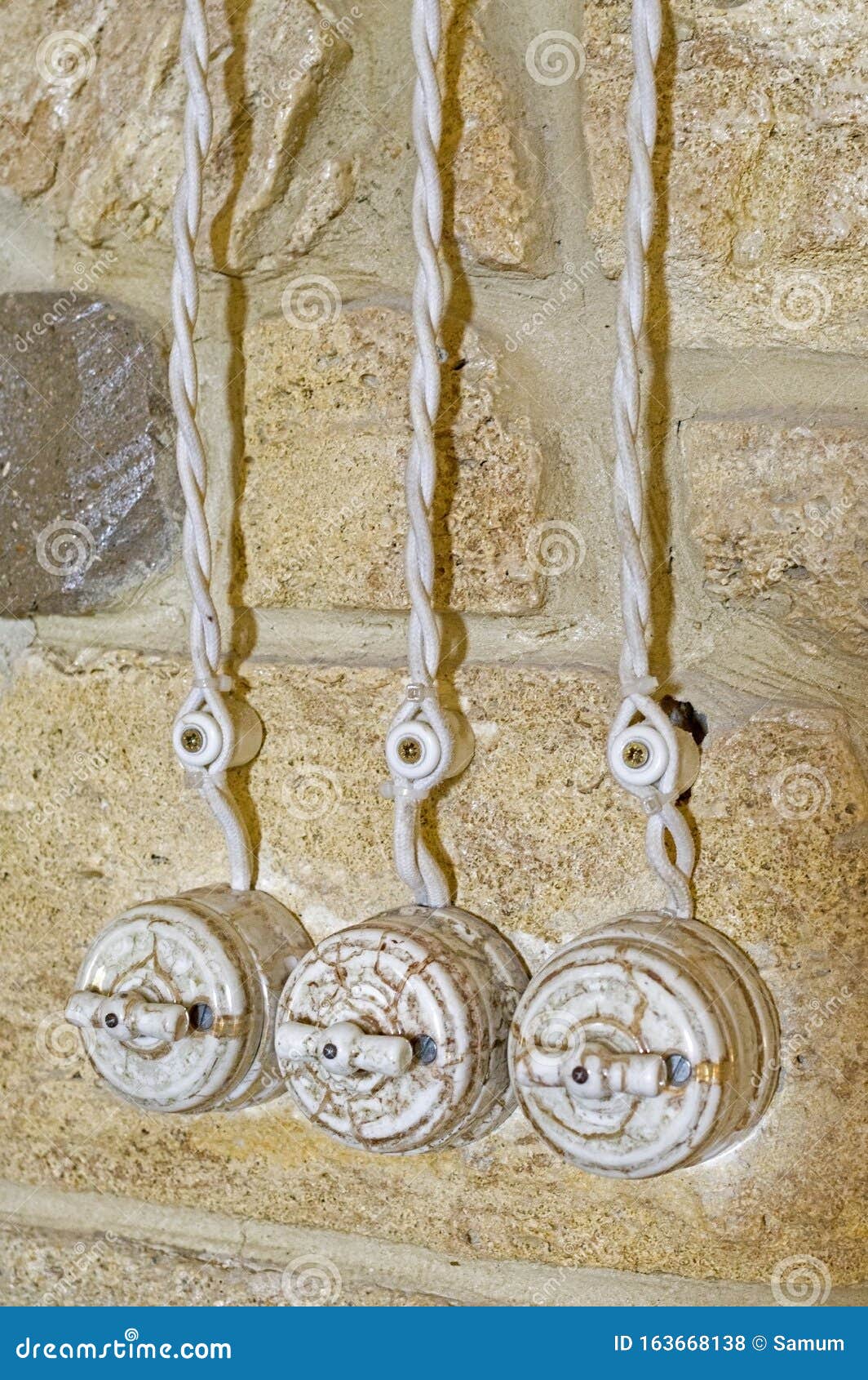 Electric Retro Switch on the Wall Stock Photo Image of electric