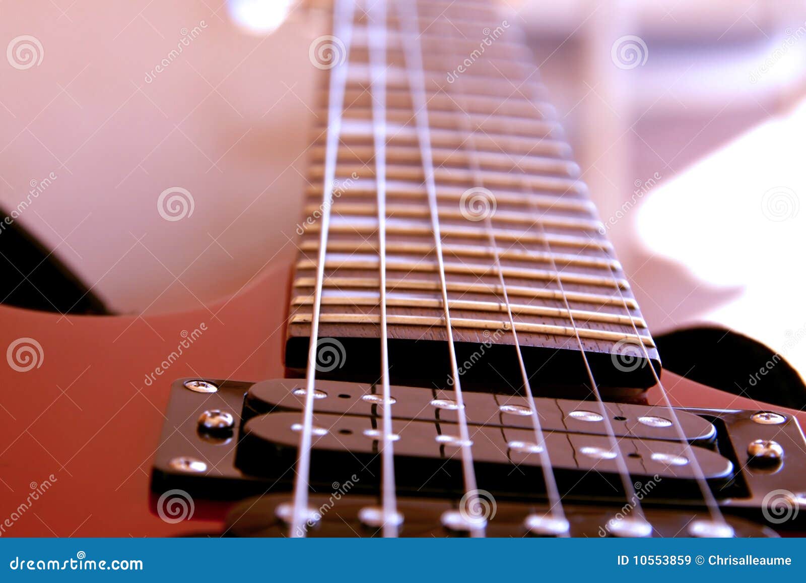 Electric Rock Guitar stock image. Image of body, fret 10553859