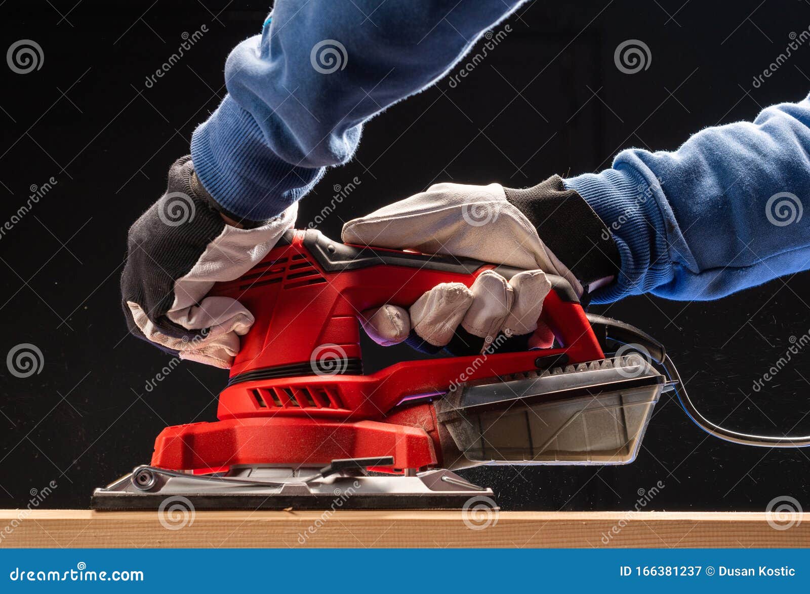 Electric sandpaper tool stock image. Image of construction 166381237