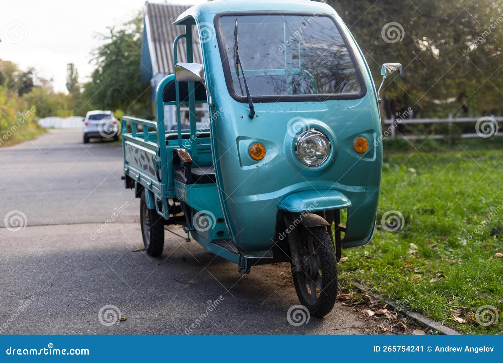 Electric Scooter with a Trailer Stock Image Image of bicycle, portrait 265754241