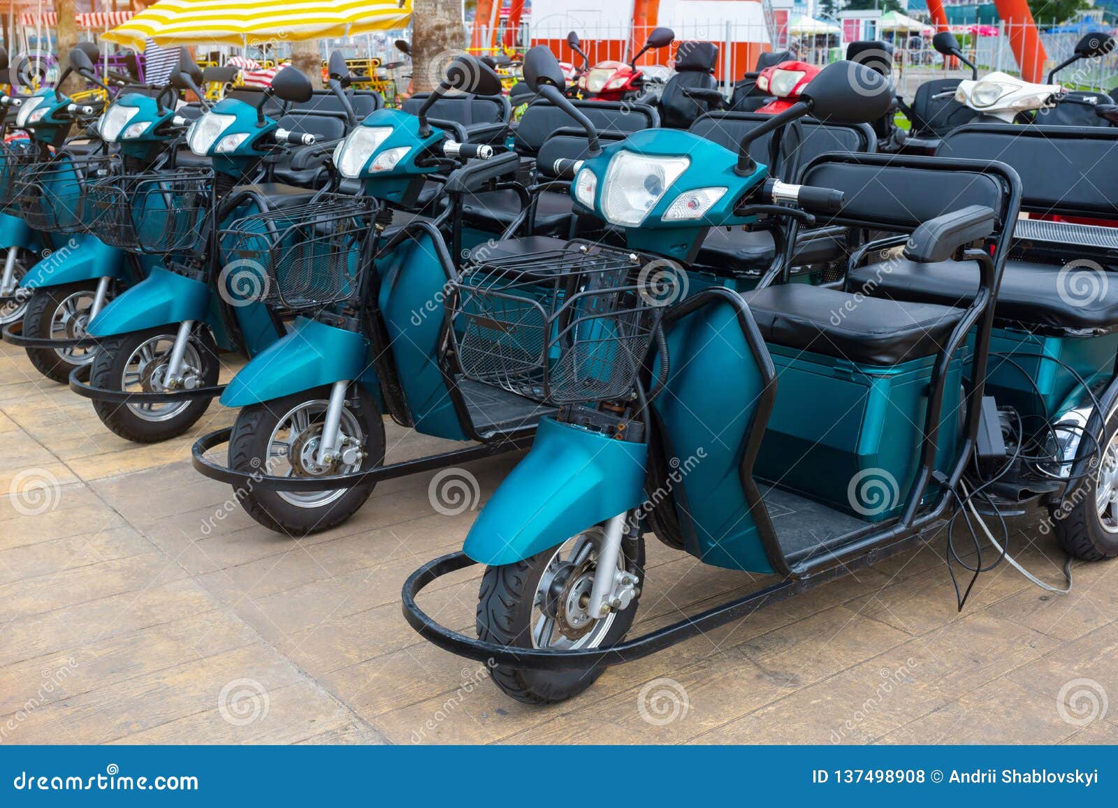 Electric Scooters. Motorcycle Stock Photo Image of europe, rental