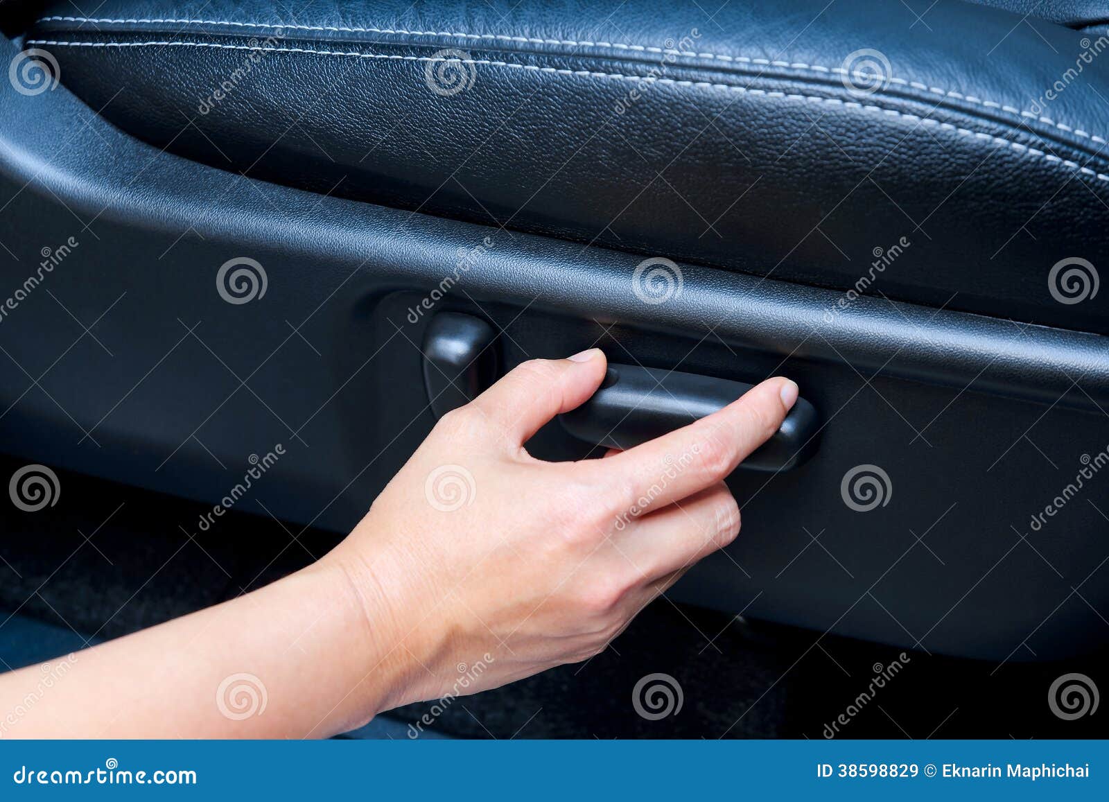 Electric Seat Adjustment Of Car Stock Image - Image of adjustment