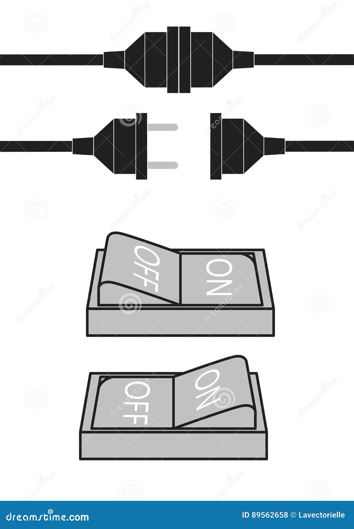 Electric set stock vector. Illustration of adapter, power 89562658