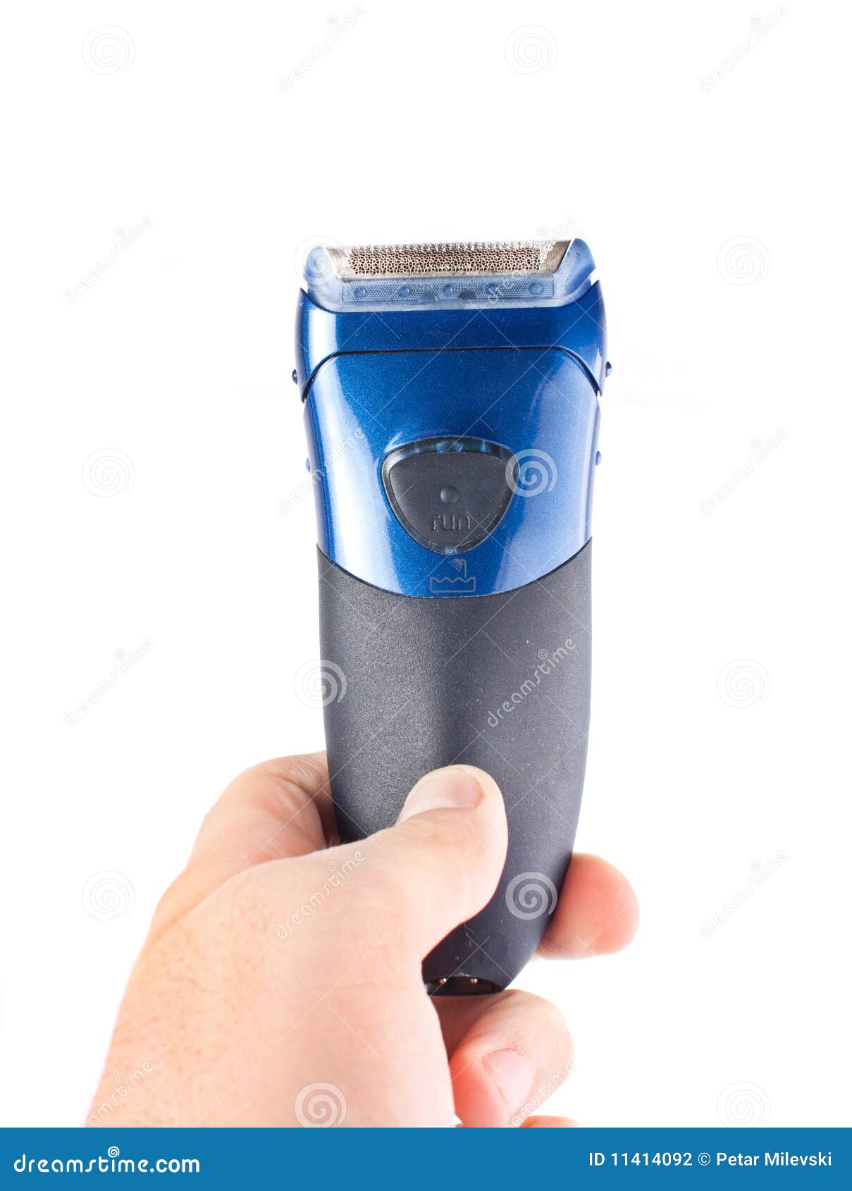 Electric Shaver Held in Hand Isolated on White Bac Stock Photo Image of bathroom, blade 11414092