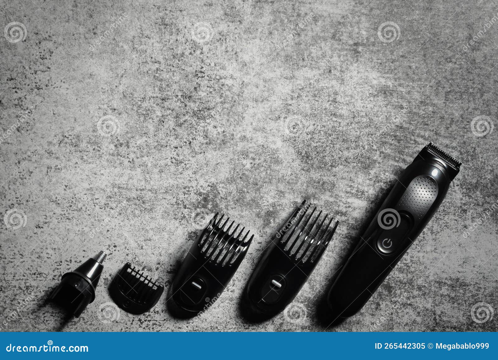 Electric Shaver Machine with Nozzles. Electric Shaver Top View with