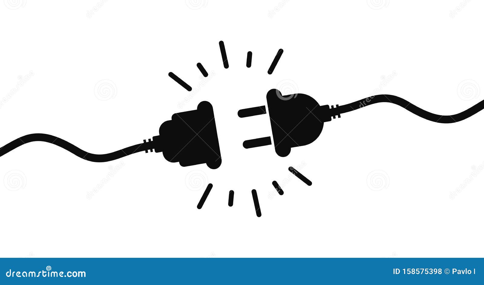 electric socket with a plug. connection and disconnection concept. concept of 404 error connection