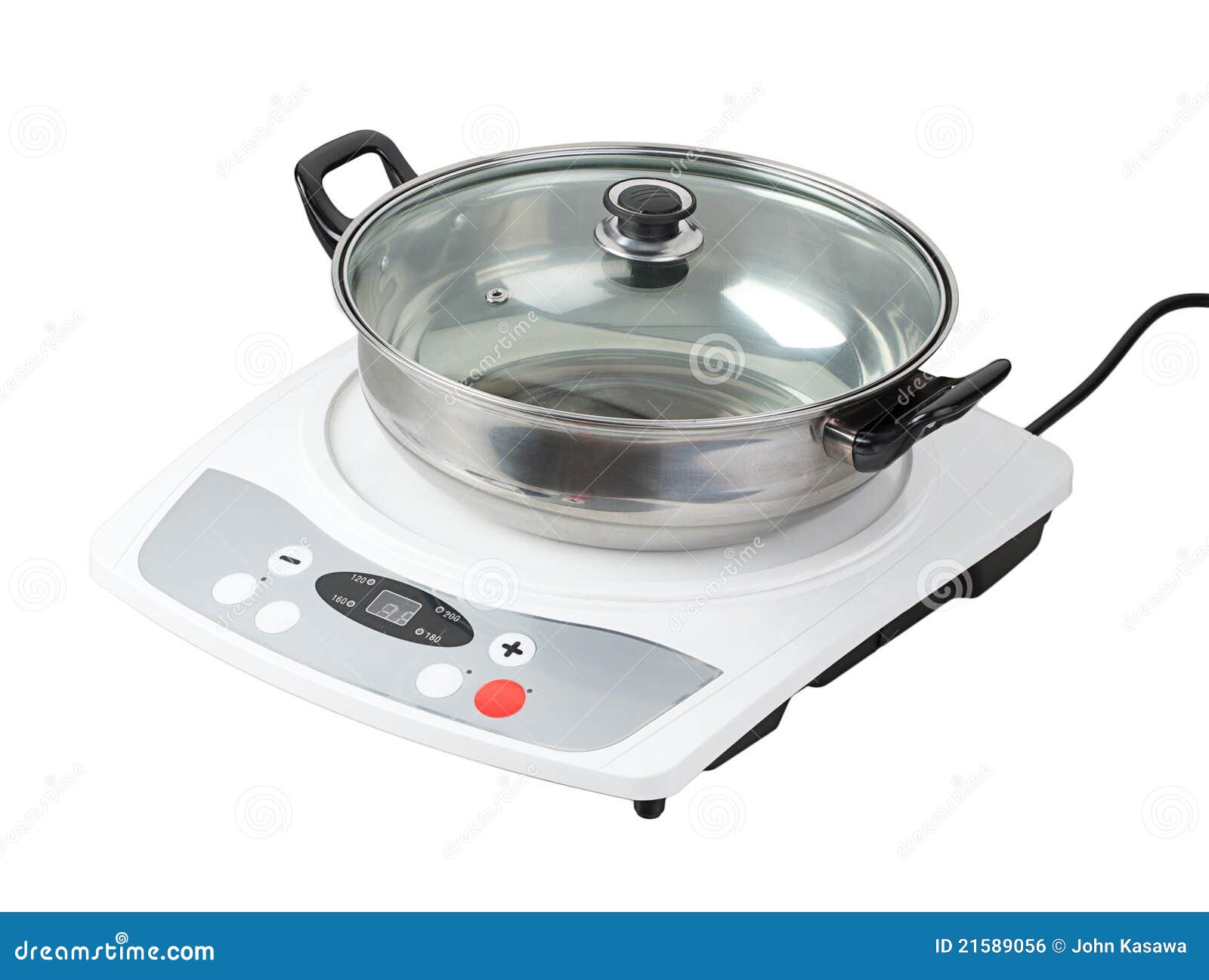 Electric Stove Red Hot Coil, Top View Circle RoyaltyFree Stock Photography