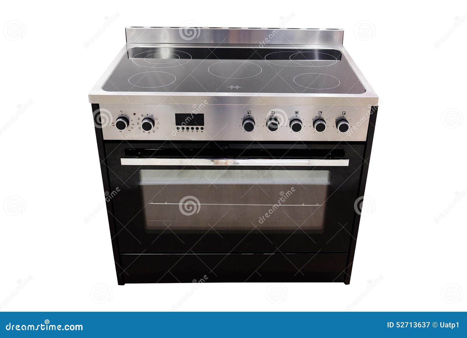 Electric stove stock image. Image of home, cooking, ceramic 52713637