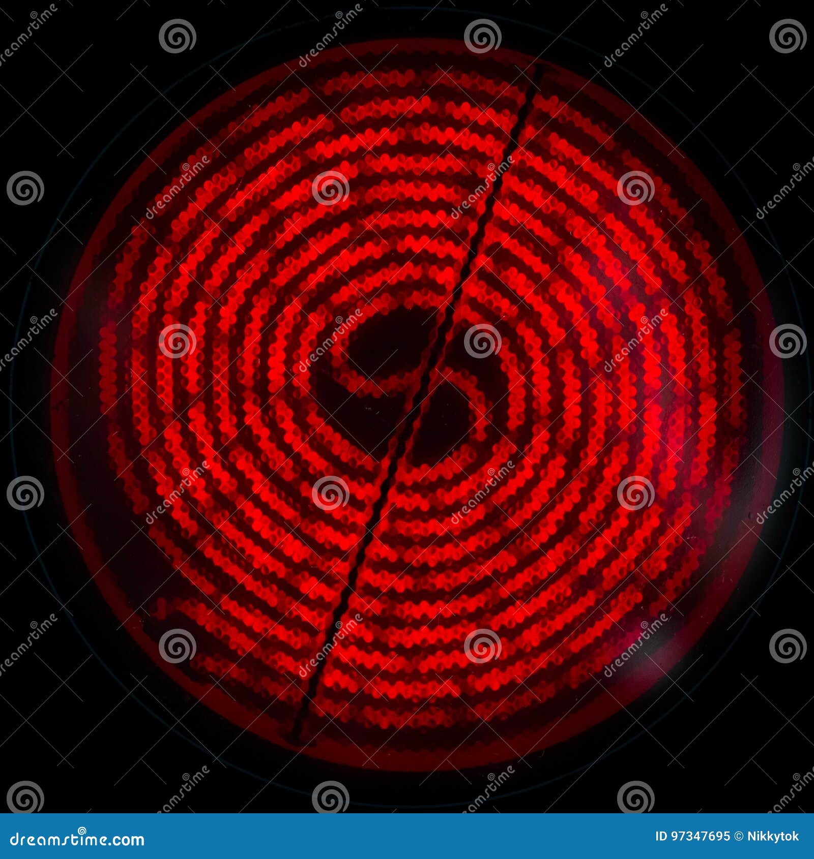 Electric Stove Red Hot Coil, Top View Circle Stock Image Image of cooktop, ceramic 97347695