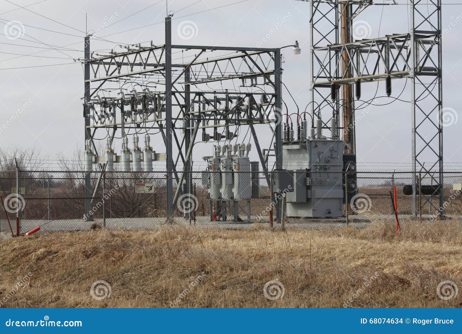 Electric Substation stock photo. Image of breaker, energy 68074634