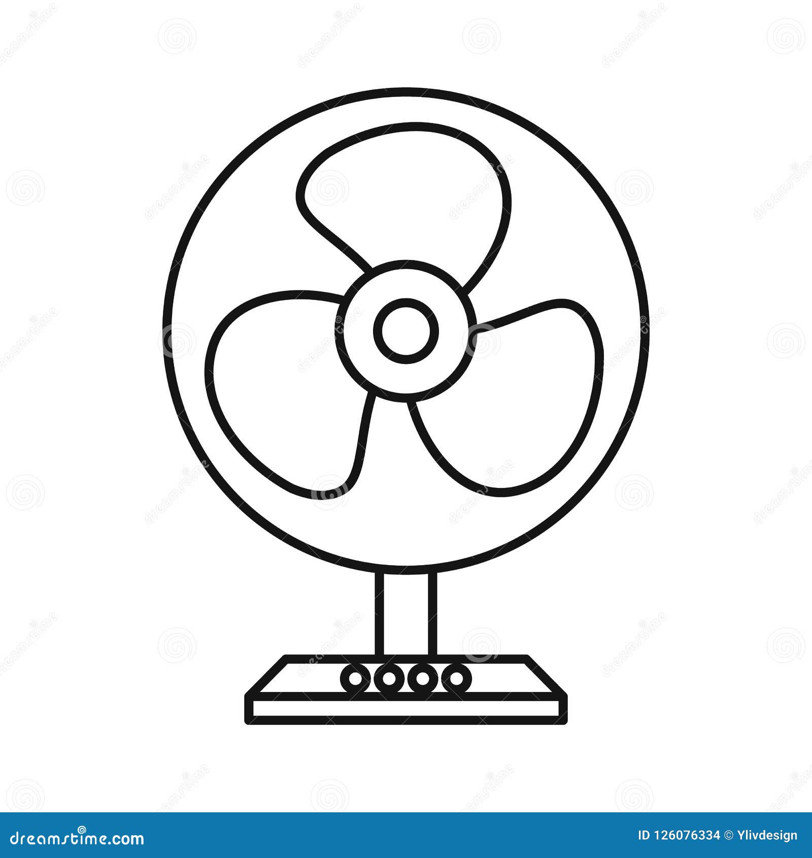 table fan clipart black and white