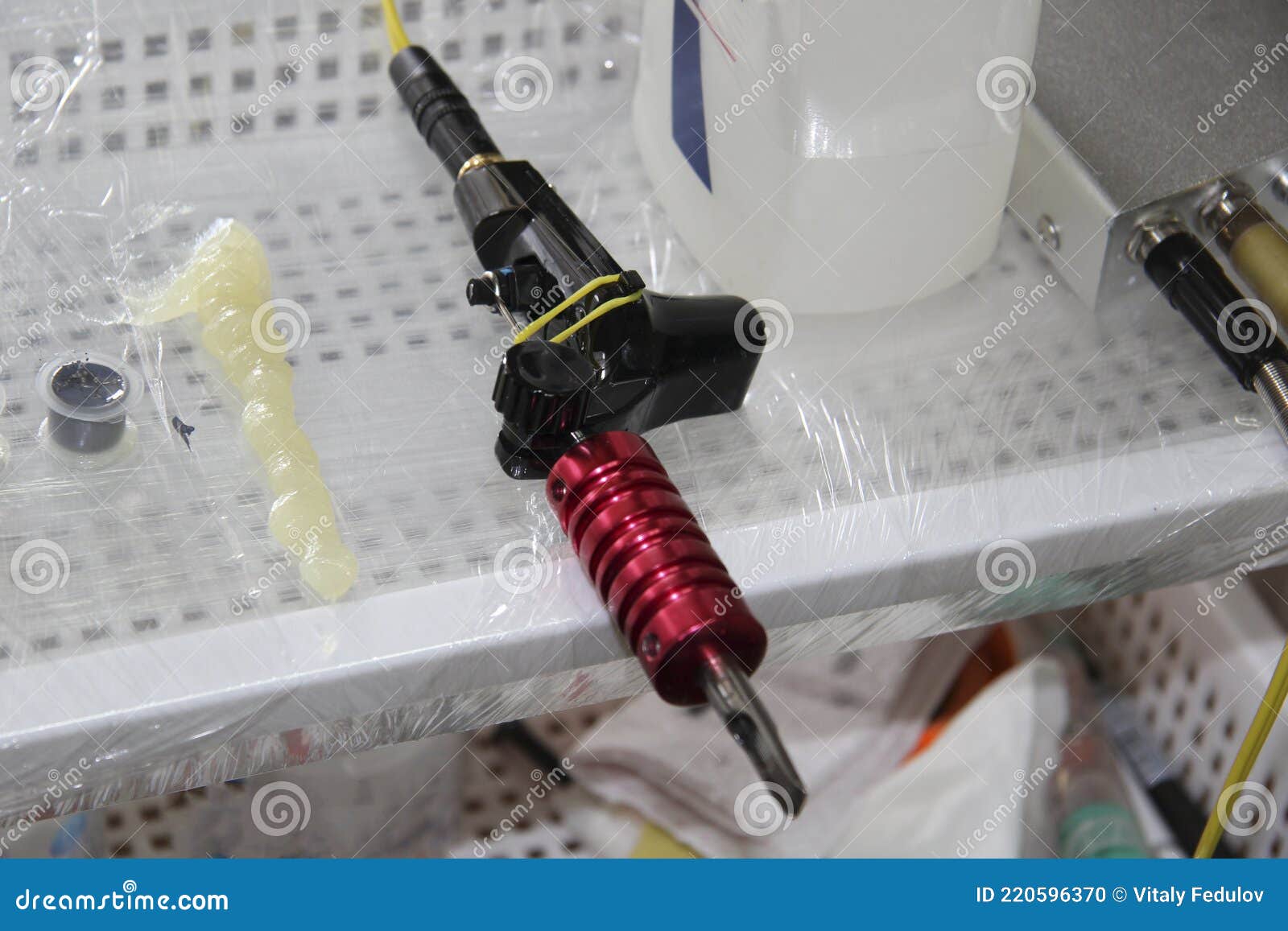 Electric tattoo machine stock photo. Image of background - 220596370