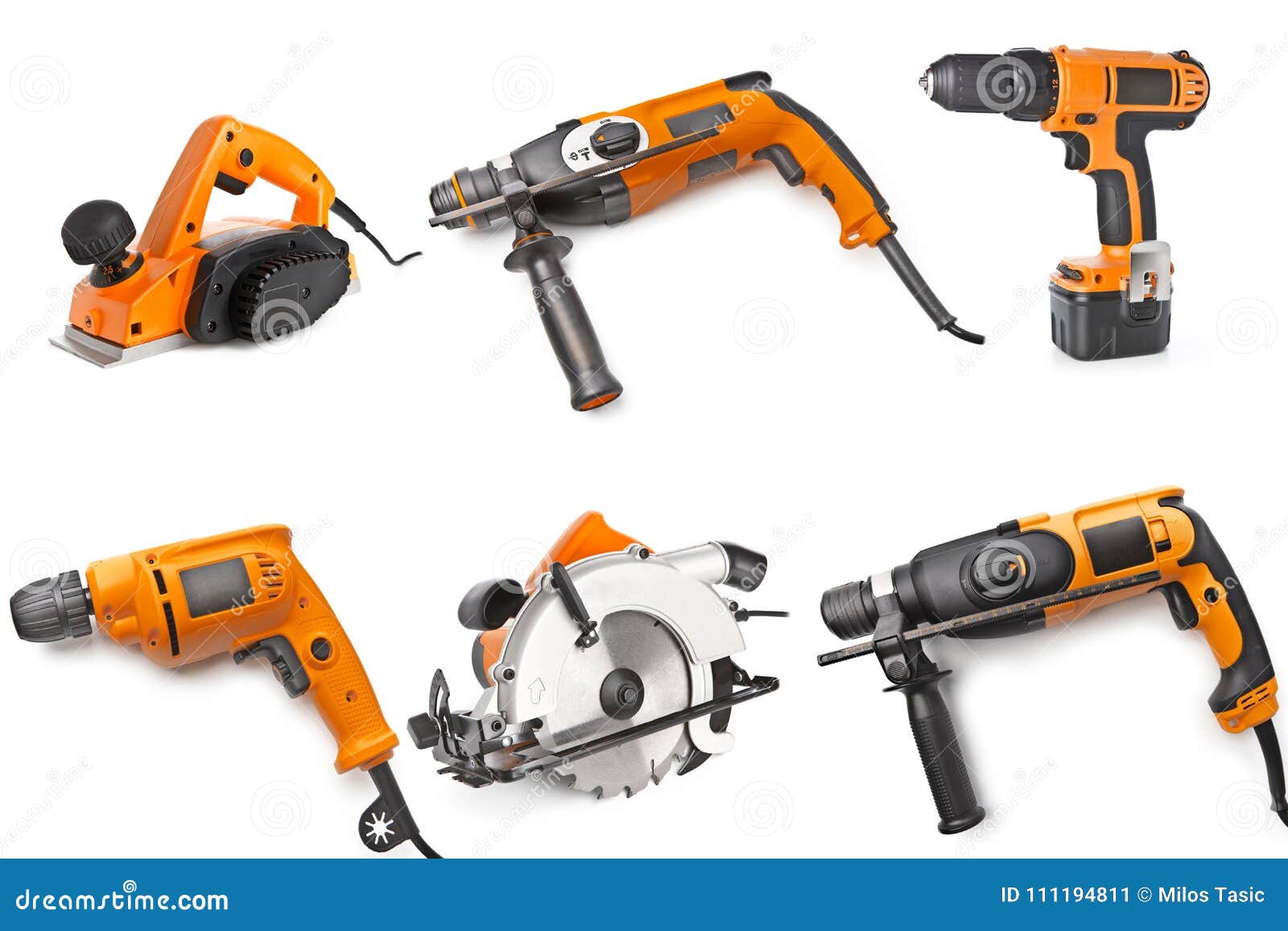 Electric Tool Set on White Background Stock Image Image of electrical