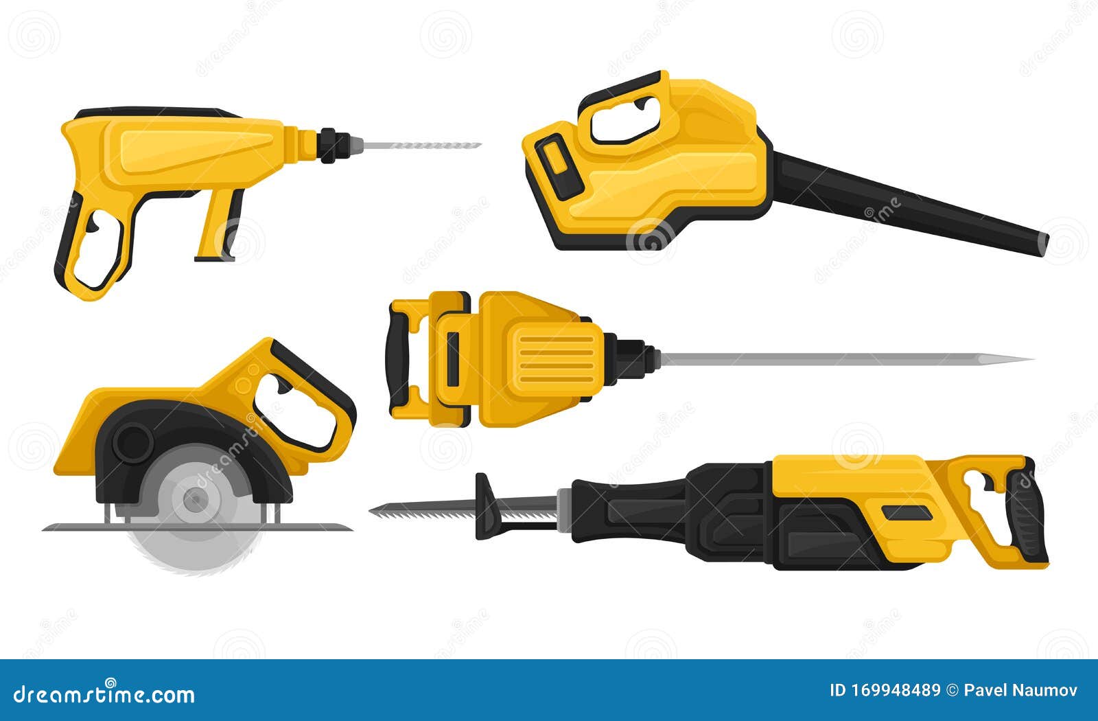 Electric Tools for Repair and Construction Vector Set Stock Vector