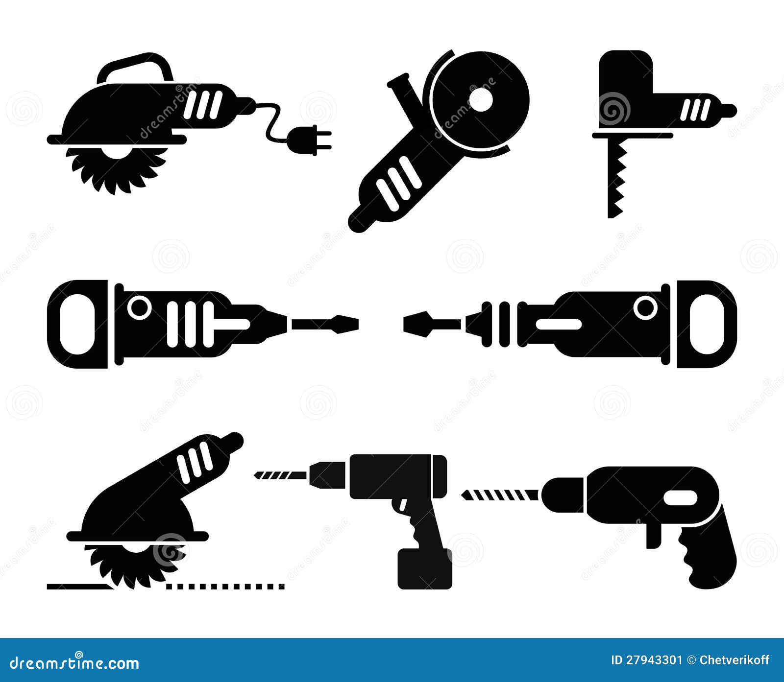 Electric Tools Vector Icon Set Stock Image - Image: 27943301