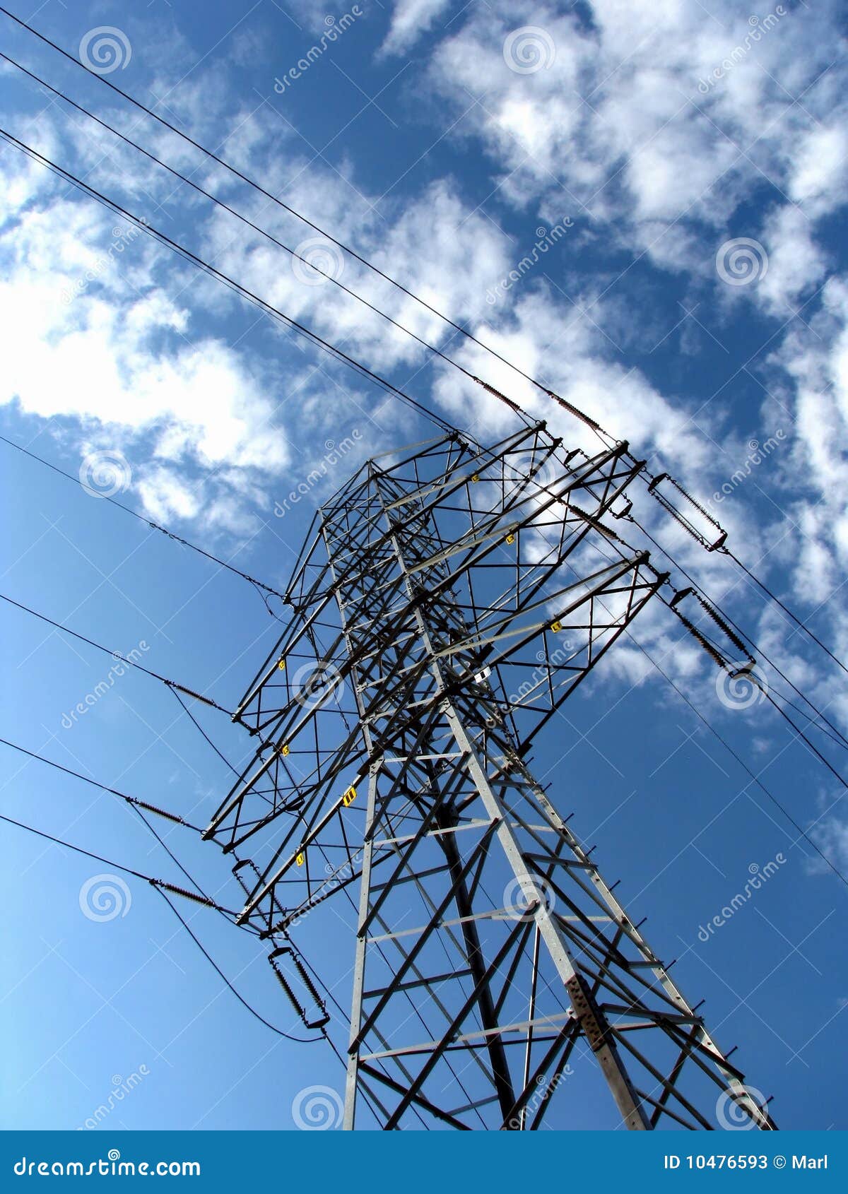 Electric Tower Blue Sky stock image. Image of electric 10476593