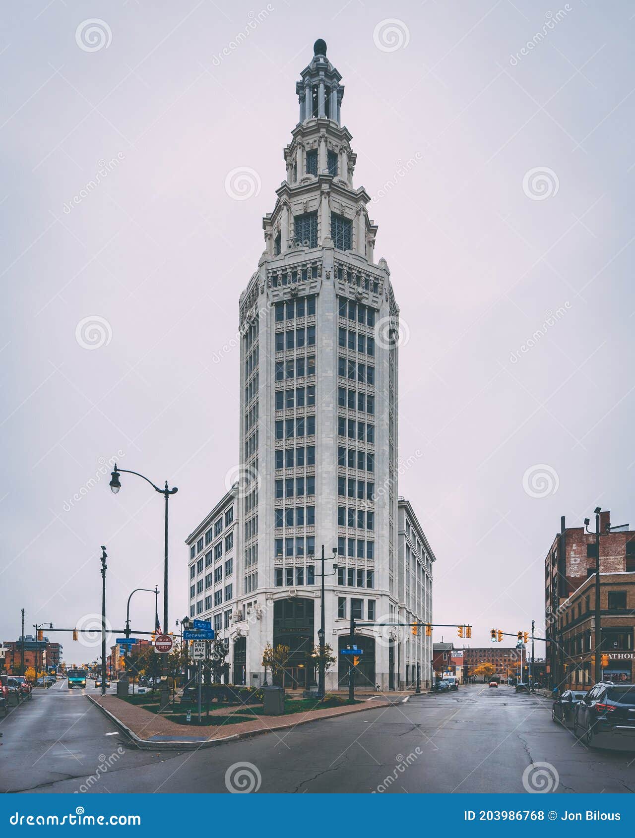 The Electric Tower, in Downtown Buffalo, New York Editorial Stock Photo