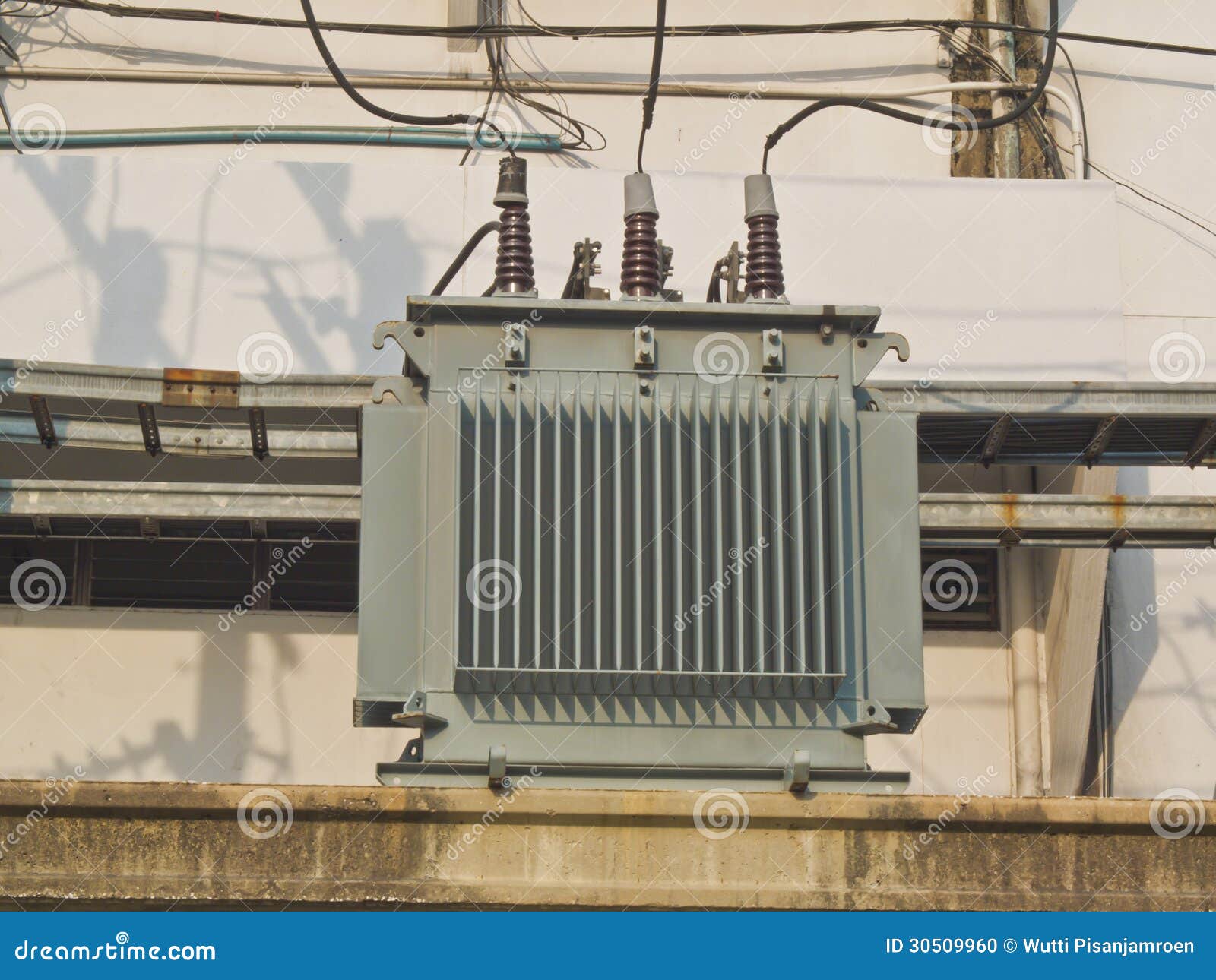 Electric transformers stock photo. Image of capacitor 30509960
