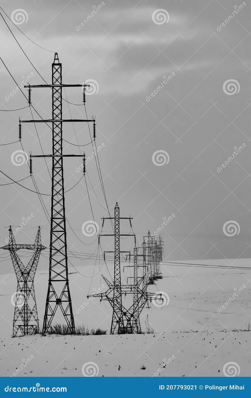 electric transmision power line and wire