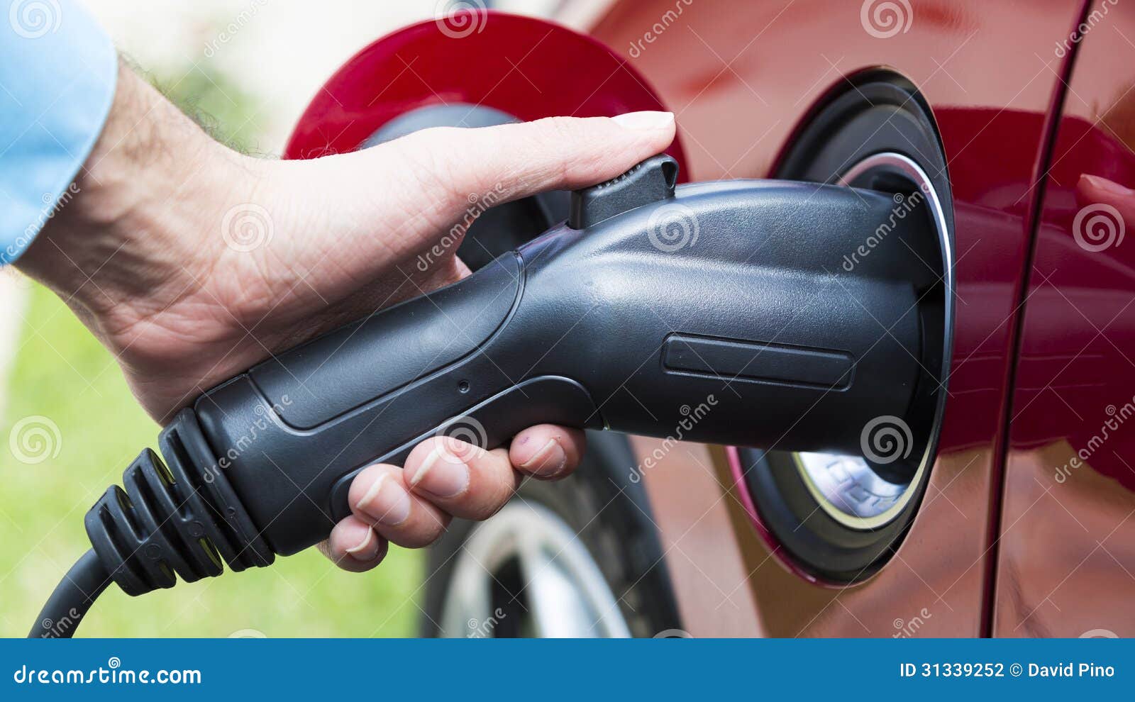 electric vehicle plugged in