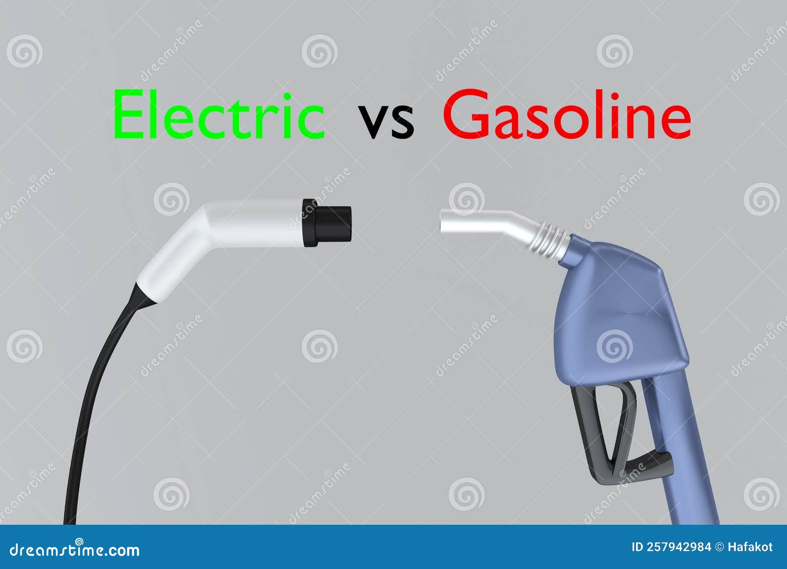 Electric VS Gasoline Concept Stock Illustration Illustration of motor