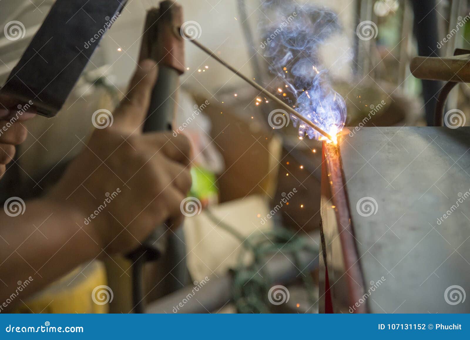 The Electric Welding Process. Stock Photo Image of abstract, repair 107131152