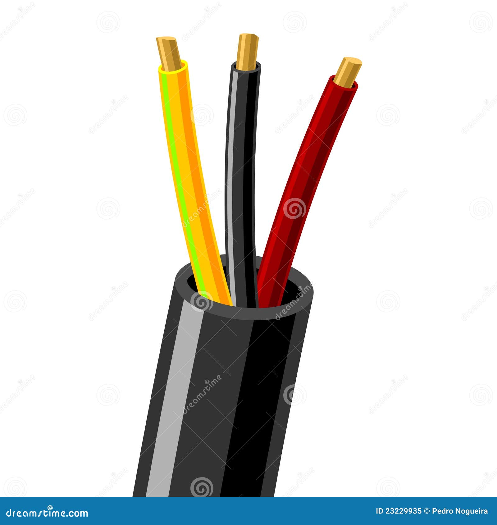 Electric wires stock vector. Illustration of technology 23229935