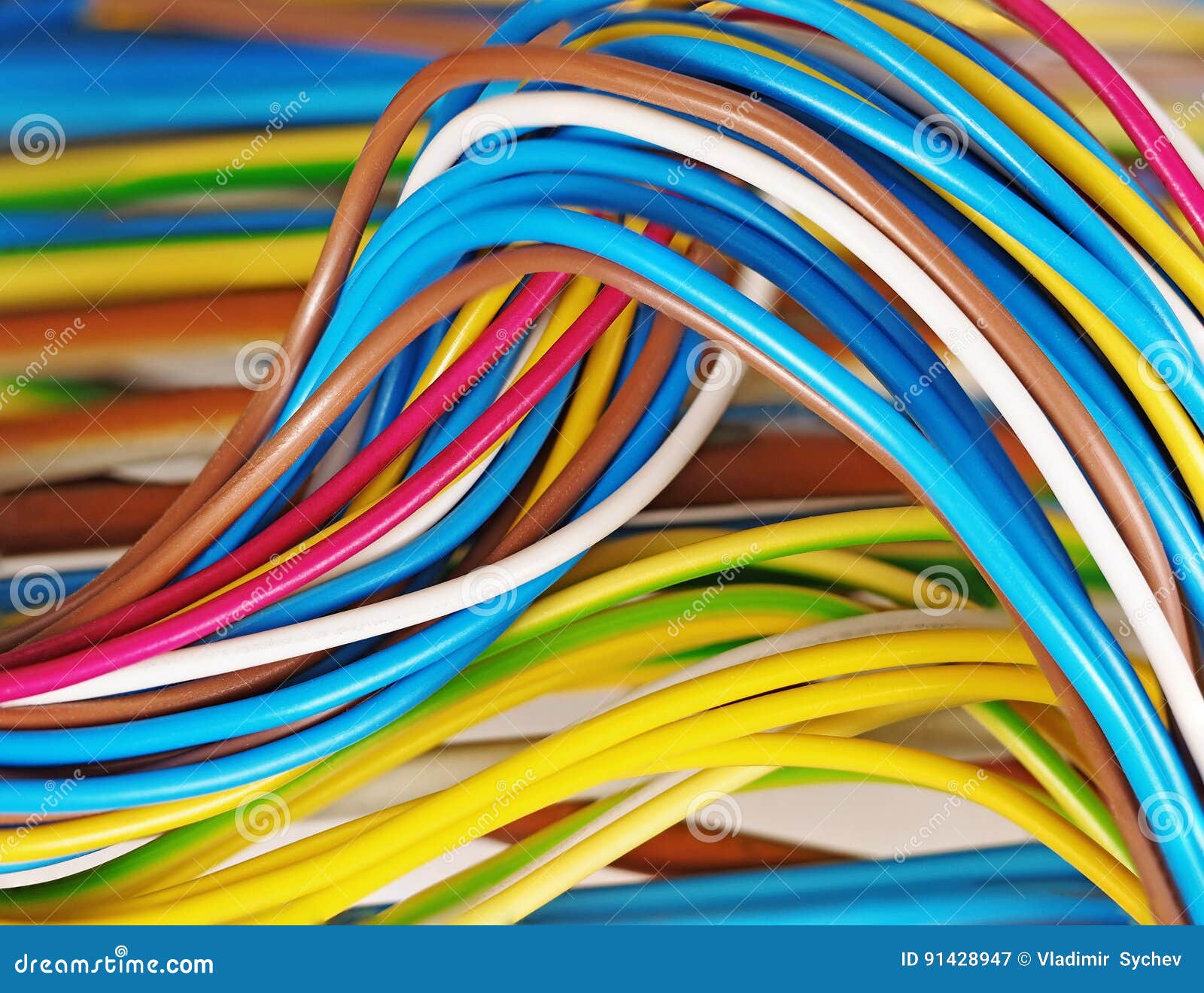 Electric Wires a Background Stock Image Image of color, electronics