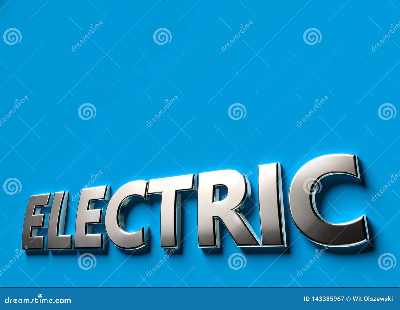 ELECTRIC Word Written On Glossy Blocks Isolated On White Background