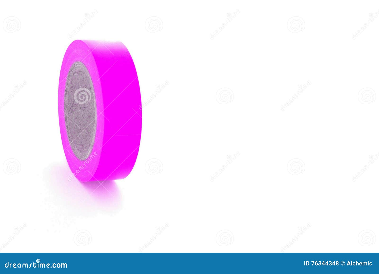 Electrical Adhesive Pink Insulation Tape Roll Isolated on White