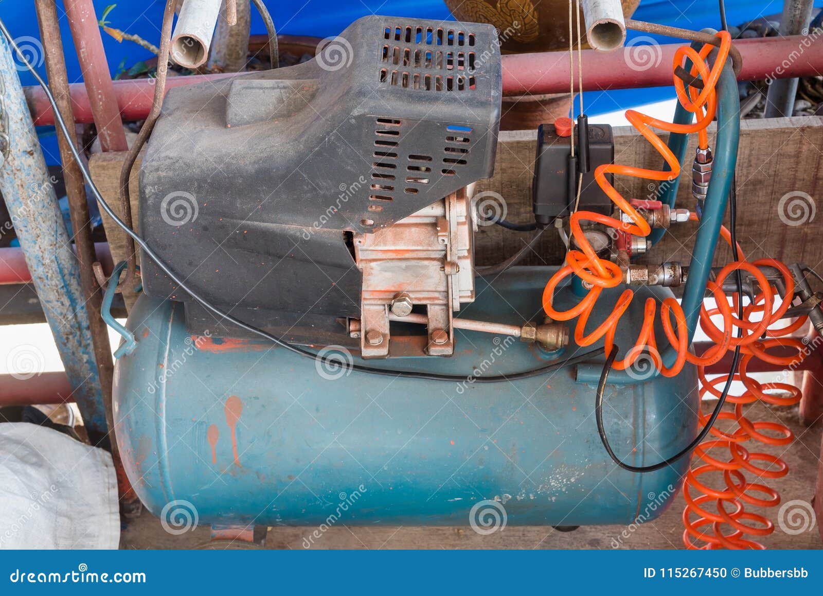 Air Compressor With Electrical Pipe Line, Air Duct And PVC Pipe
