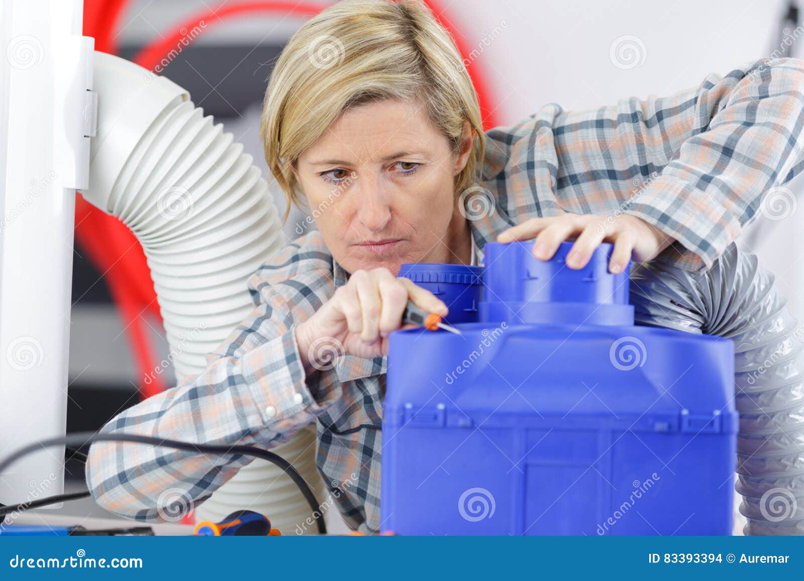 Electrical Appliance Repairs in Office Stock Photo Image of