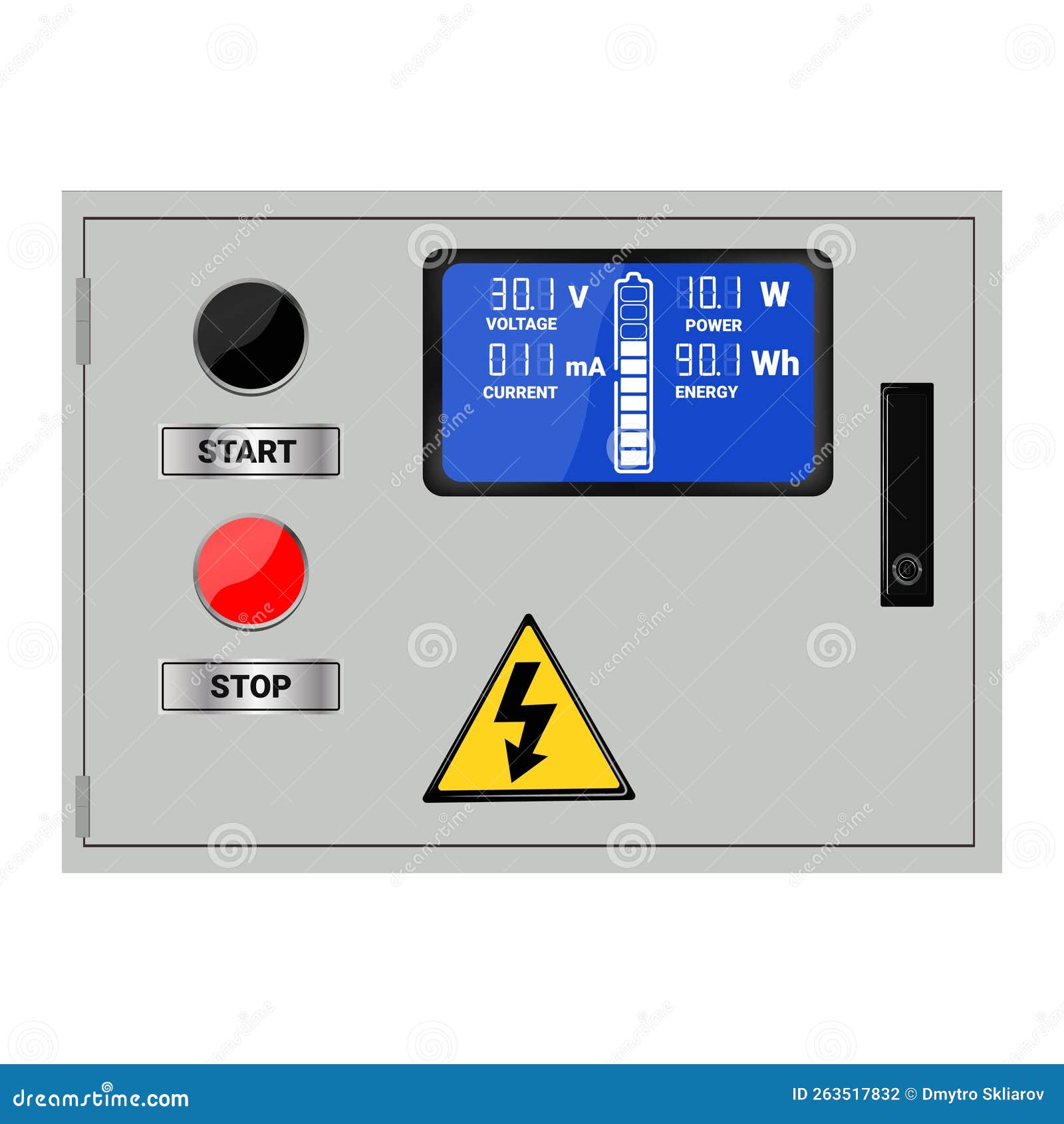Electrical Box, Industrial Electrical Control Panel. Liquid Crystal