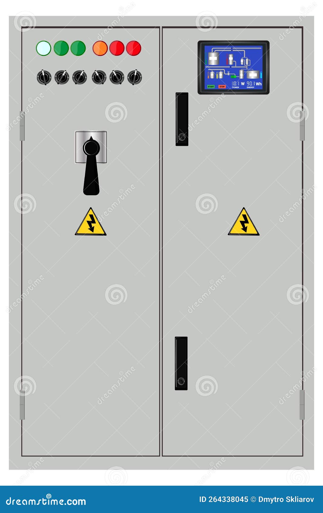 Electrical Box, Industrial Electrical Control Panel. Substation Stock
