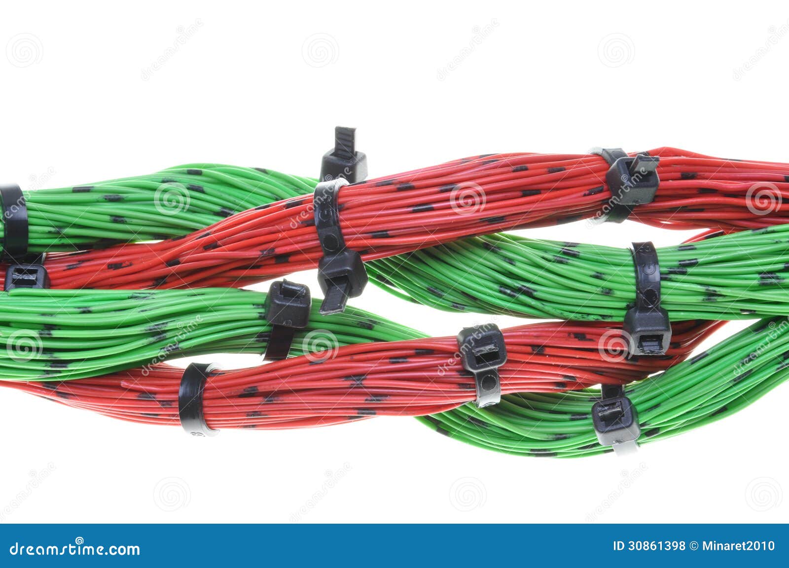 Electrical Cables with Cable Ties Stock Photo Image of industry