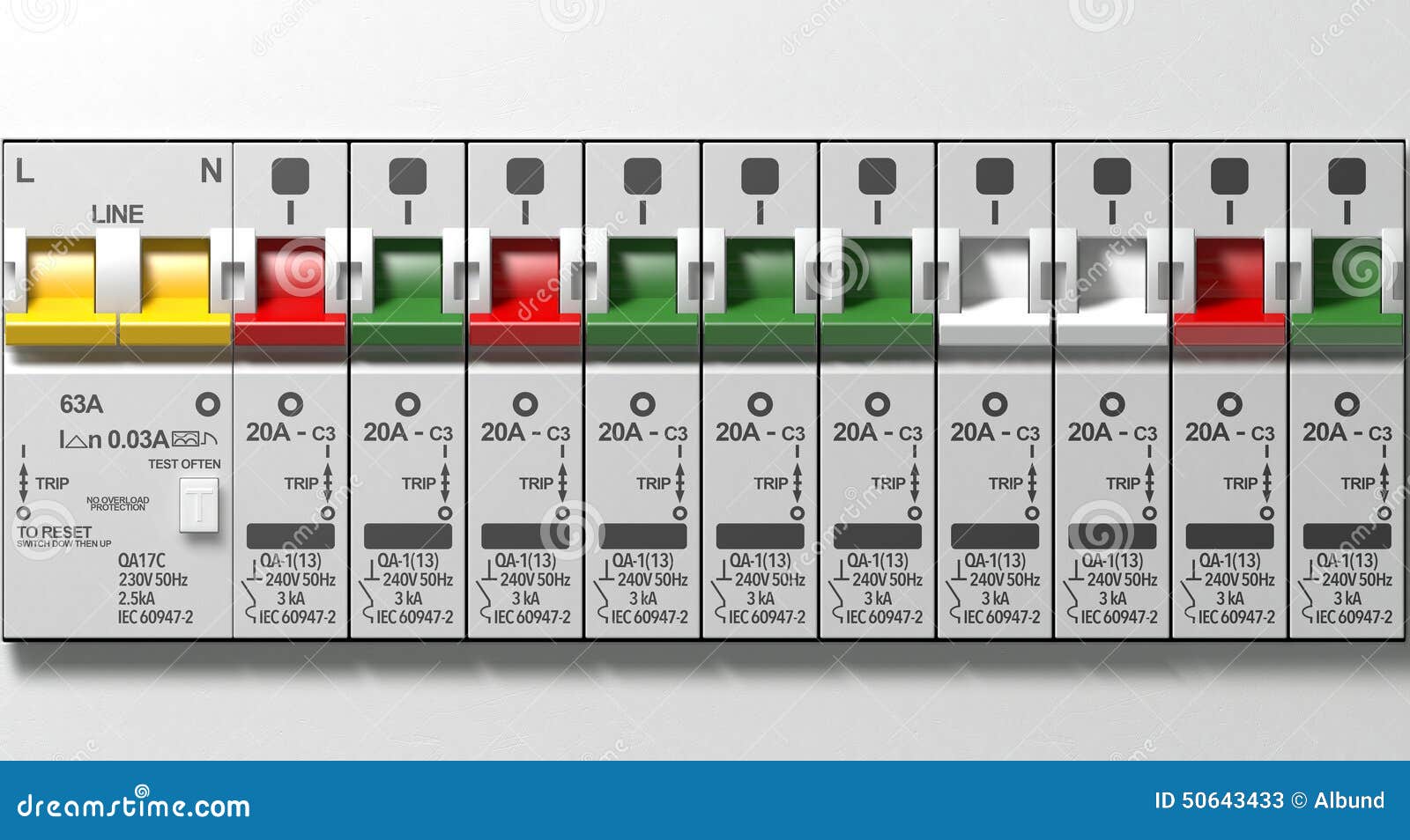 Electrical Circuit Breaker Panel Stock Image Image of circuit