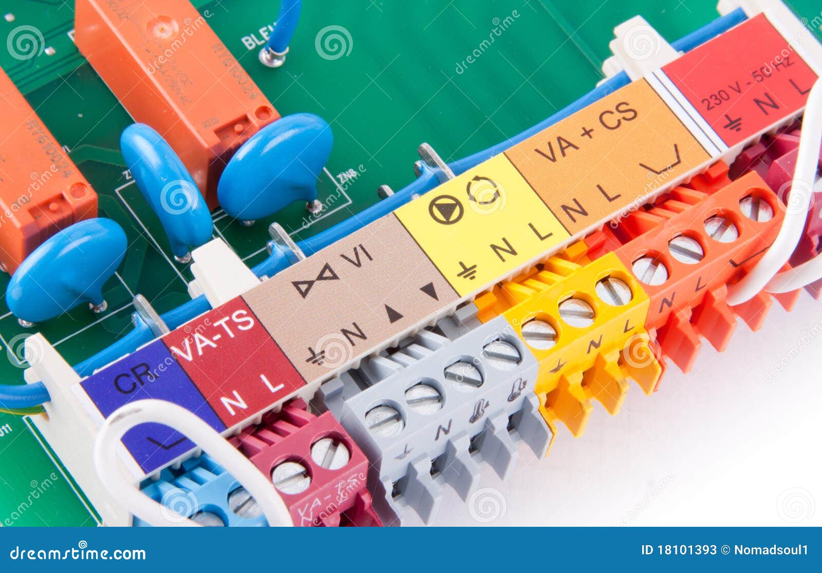 Electrical clamps stock image. Image of electronic, circuit 18101393