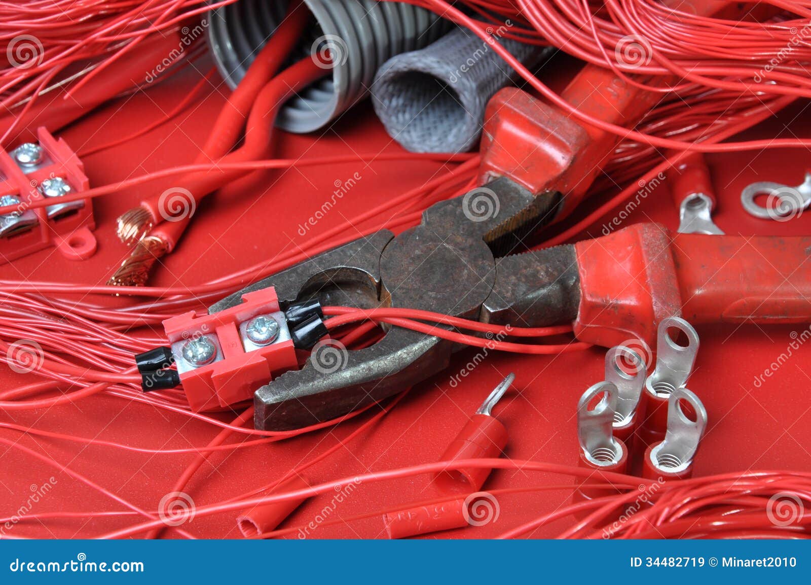 Electrical Components and Tools Stock Image Image of industrial