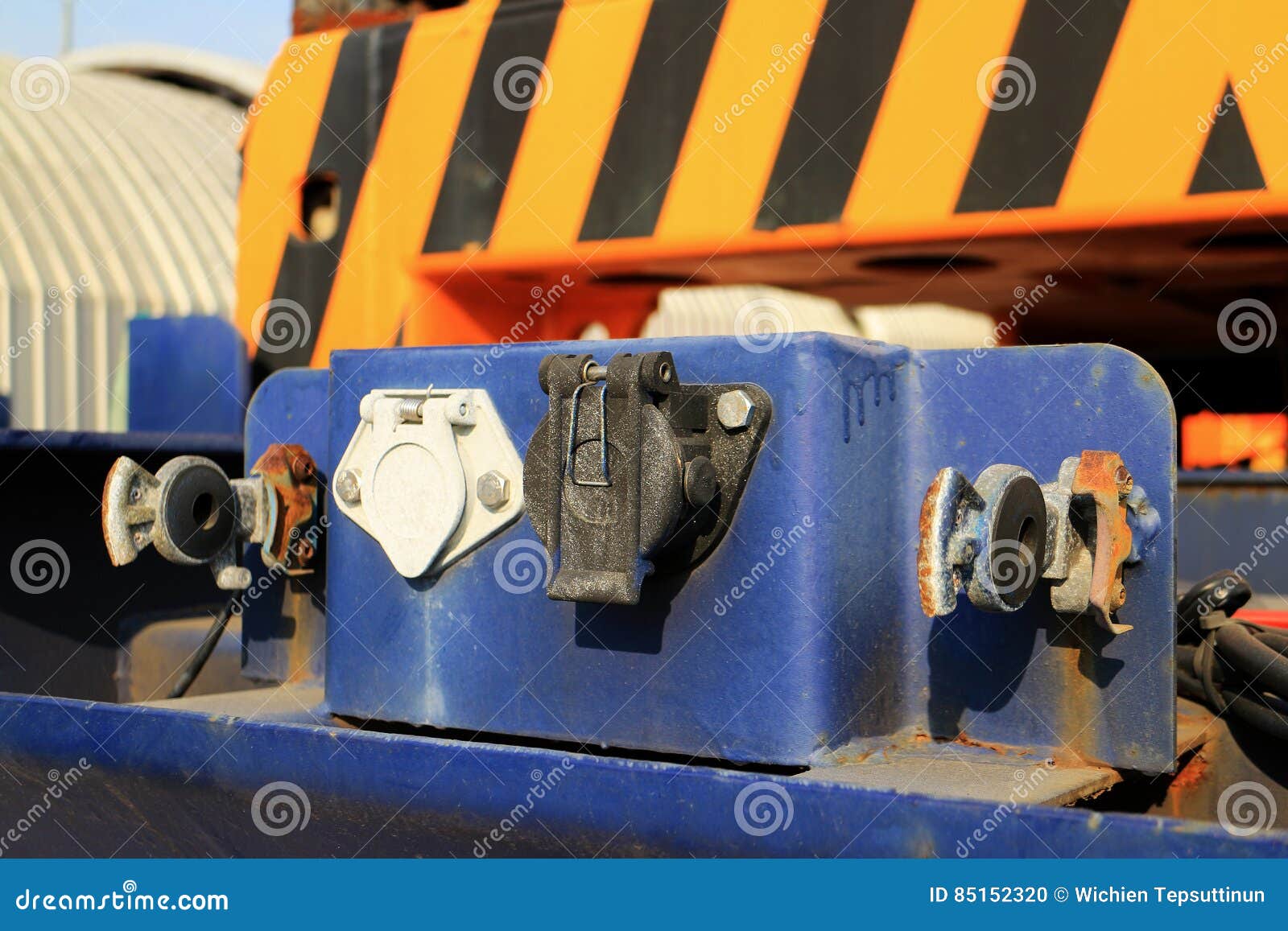 Electrical Connectors of Trailer Truck Stock Photo Image of control, vehicles 85152320
