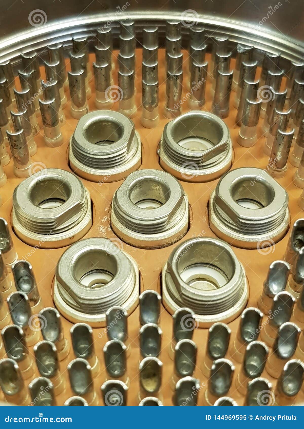 Electrical Contacts of the Cable Connector Near Stock Image Image of