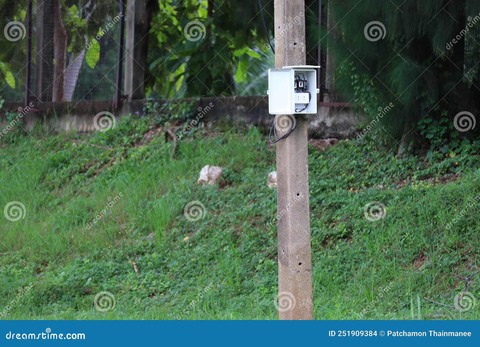 The Electrical Control Box is Installed at the Electric Pole Outside