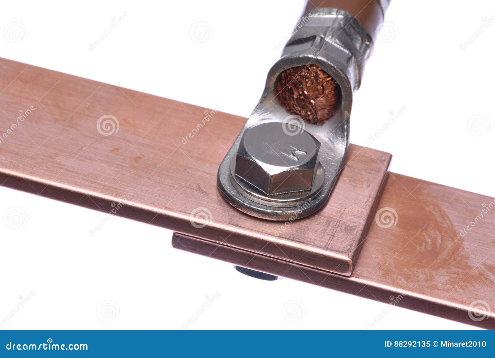 Electrical copper bus stock image. Image of isolated 88292135