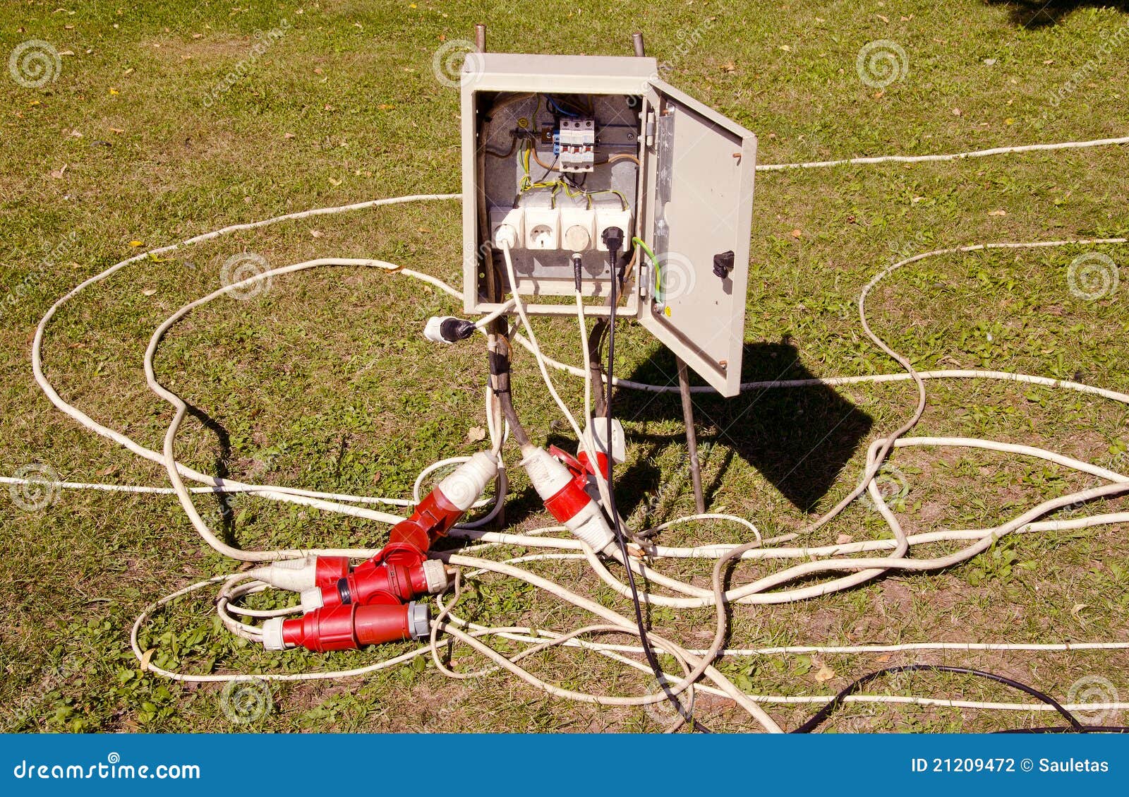 Electrical Cutout and Wires. Stock Photo Image of panel, volt 21209472