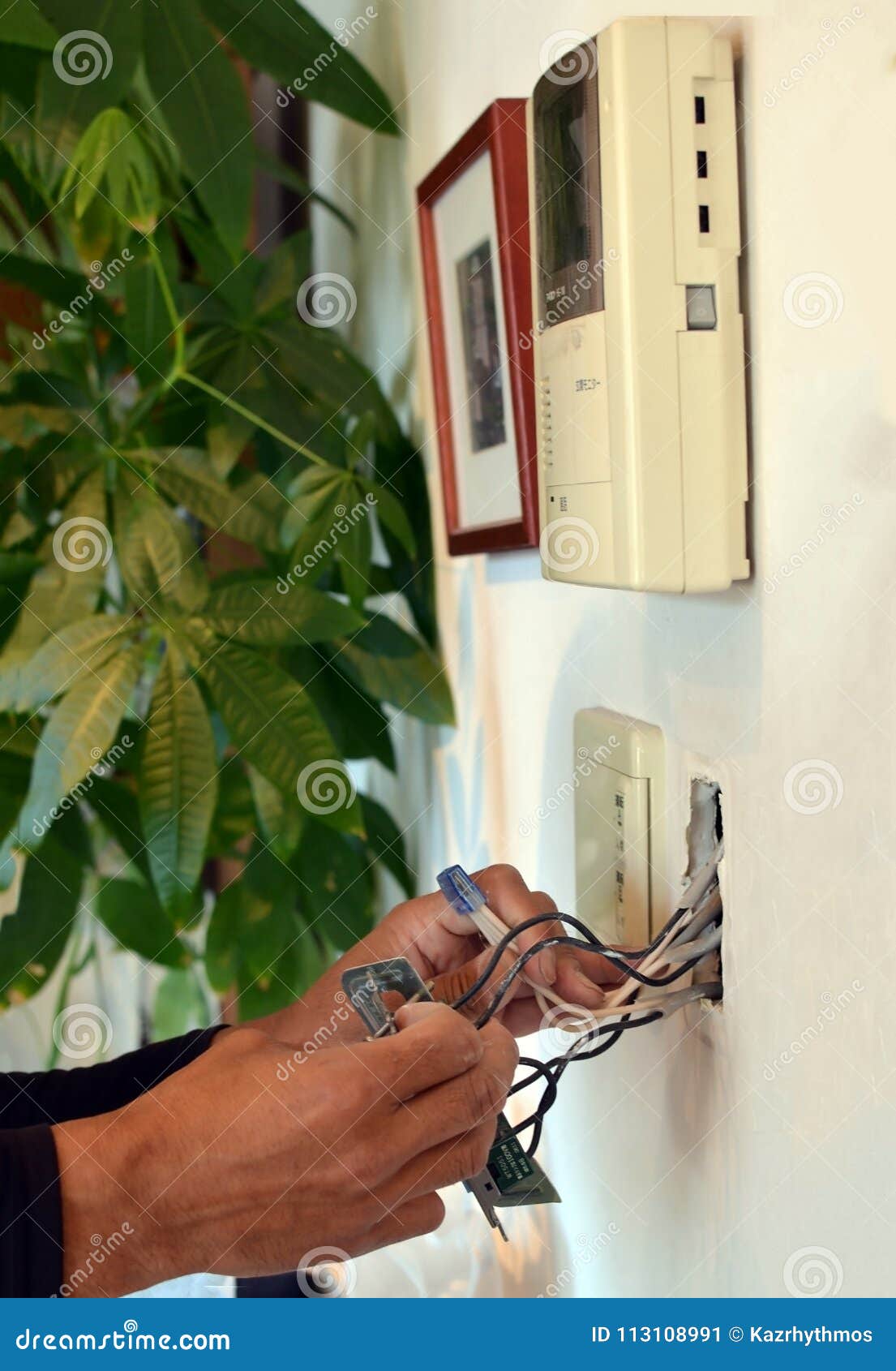 Electrical Engineer`s Wiring Work in Japan. Stock Image Image of