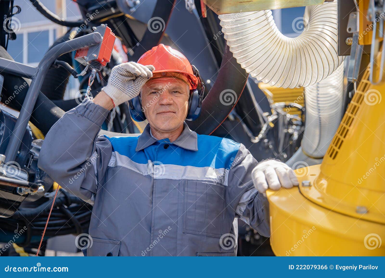 Electrical Engineer Worker Maintains Mining Equipment for Lowering into Mine, Hydraulic Systems